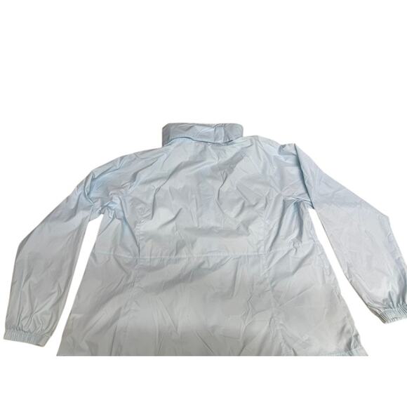 "COLUMBIA" Baby Blue Windbreaker Womens Jacket SZ 2X Zip Up 1 TINY FAINT SPOT - Picture 14 of 15